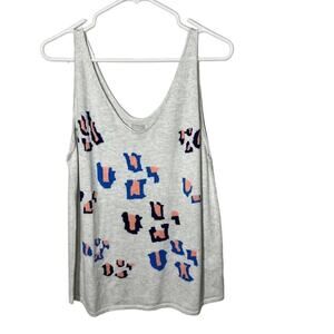 Nic & Zoe Abstract Vital Knit‎ Tank Top Vest/Sweater Sz L